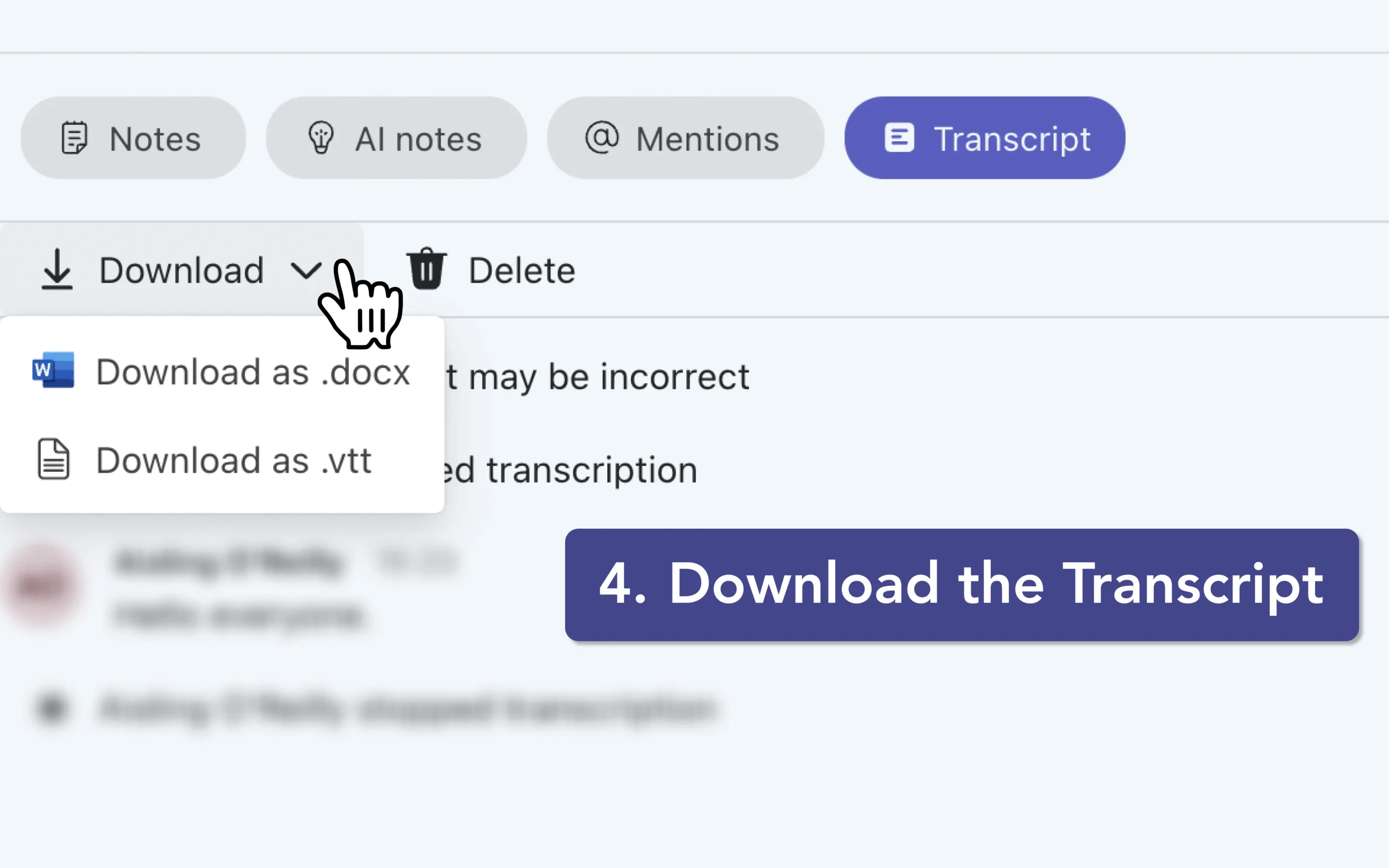How to Download Transcript from Microsoft Teams